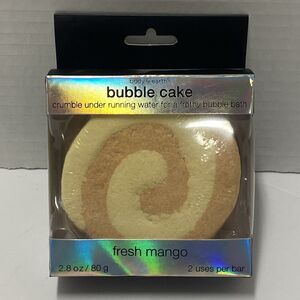 Body & Earth Fresh Mango Bath Bubble Cake Crumbling Soap Bar 2.8 oz NEW